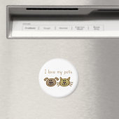 Ich Liebe meine Haustiere Magnet (In Situ (Geschirrspüler))