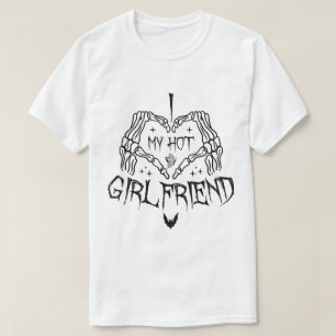 Ich Liebe meine heiße Freundin Halloween Skeleton T-Shirt