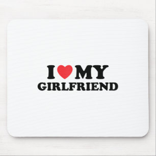Ich Liebe meine heiße Freundin, ich höre meine hei Mousepad