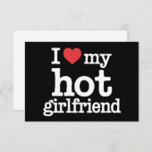 Ich Liebe meine heiße Freundin Valentine's Day GF  Dankeskarte (Vorne/Hinten)