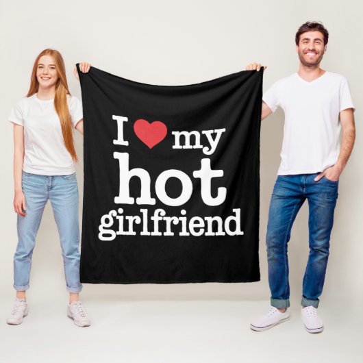 Ich Liebe meine heiße Freundin Valentine's Day GF Fleecedecke (Beispiel)