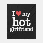 Ich Liebe meine heiße Freundin Valentine's Day GF Fleecedecke (Vorderseite)
