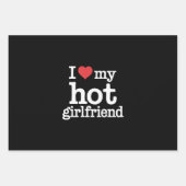 Ich Liebe meine heiße Freundin Valentine's Day GF  Geschenkpapier Set (Vorderseite)