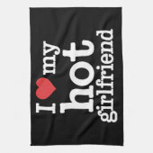 Ich Liebe meine heiße Freundin Valentine's Day GF Geschirrtuch (Vertikal)