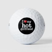 Ich Liebe meine heiße Freundin Valentine's Day GF  Golfball (Vorderseite)