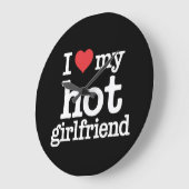 Ich Liebe meine heiße Freundin Valentine's Day GF Große Wanduhr (Winkel)