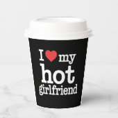 Ich Liebe meine heiße Freundin Valentine's Day GF Pappbecher (Vorderseite)