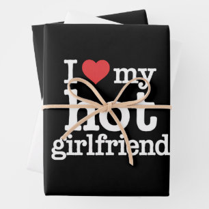 Ich liebe meine heiße Freundin Valentinstag Gf-Ges Geschenkpapier Set