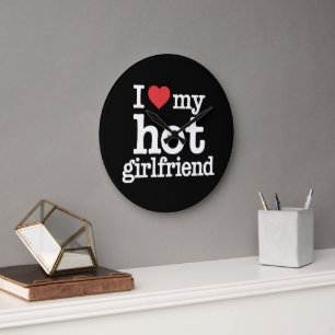 Ich liebe meine heiße Freundin Valentinstag Gf-Ges Große Wanduhr