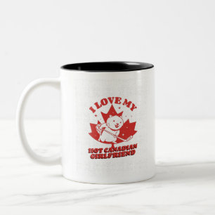 Ich Liebe meine heiße kanadische Freundin Zweifarbige Tasse