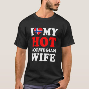 Ich liebe meine heiße norwegische Frau Lustiges Eh T-Shirt