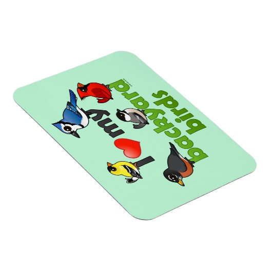 Ich Liebe meine Hinterhofvögel Magnet (Rechte Seite)