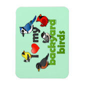 Ich Liebe meine Hinterhofvögel Magnet (Vertikal)