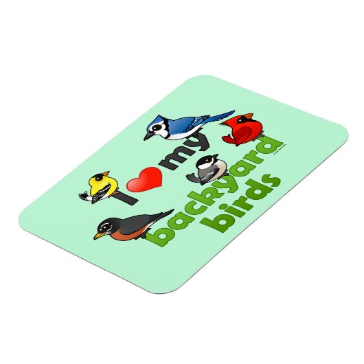 Ich Liebe meine Hinterhofvögel Magnet (Linke Seite)