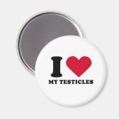 Ich Liebe meine Hoden Magnet (Vorderseite/Rückseite)