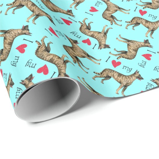 Ich Liebe meine Holländische Schäferin Geschenkpapier (Rolleneckpunkt)