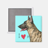 Ich Liebe meine Holländische Schäferin Magnet (Vorderseite/Rückseite)