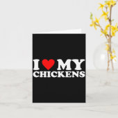 Ich liebe meine Hühner, ich liebe meine Hühner Karte (Gelbe Blume)