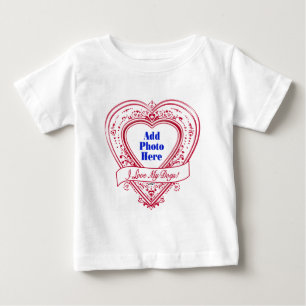 Ich Liebe meine Hunde! Foto Red Hearts Baby T-shirt