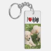 Ich Liebe meine Hunde Foto Schlüsselanhänger (Vorderseite links)
