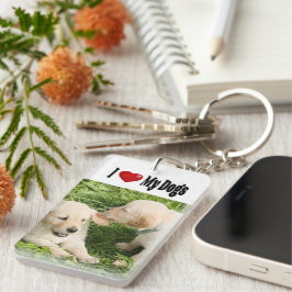 Ich Liebe meine Hunde Foto Schlüsselanhänger