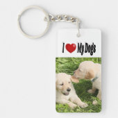 Ich Liebe meine Hunde Foto Schlüsselanhänger (Vorderseite)
