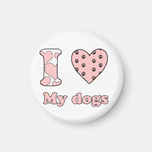 Ich Liebe meine Hunde Magnet