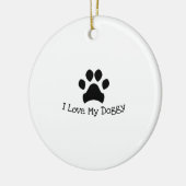 Ich Liebe meine Hunde Schwarz-Weiß-Farbe Druck Keramik Ornament (Links)
