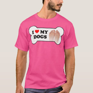 Ich Liebe meine Hunde Stoßstange T-Shirt
