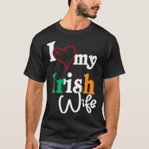 Ich liebe meine irische Frau Couple Artistic Desig T-Shirt