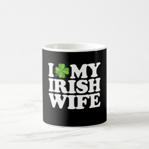 Ich liebe meine irische Frau Lustiges Paar St. Pat Kaffeetasse