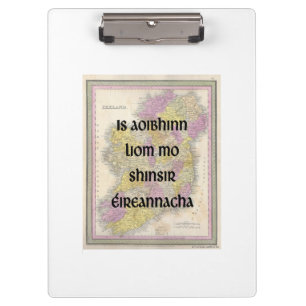 Ich Liebe meine irischen Vorfahren Zollrechtlich Klemmbrett