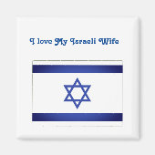 Ich Liebe meine israelische Ehefrau Israel Flaggen Magnet (Vorne)