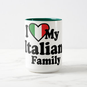 Ich Liebe meine Italienische Familie Zweifarbige Tasse