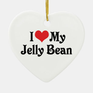 Ich Liebe meine Jelly Bean Keramik Ornament