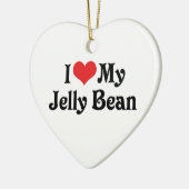 Ich Liebe meine Jelly Bean Keramik Ornament (Links)