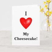 Ich Liebe meine Käsekuchen-Karte Karte (Gelbe Blume)