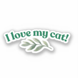 Ich Liebe meine Katze Aufkleber