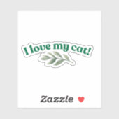 Ich Liebe meine Katze Aufkleber (Blatt)