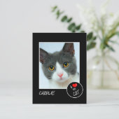 Ich Liebe meine Katze, benutzerdefiniertes Foto -  Postkarte (Stehend Vorderseite)