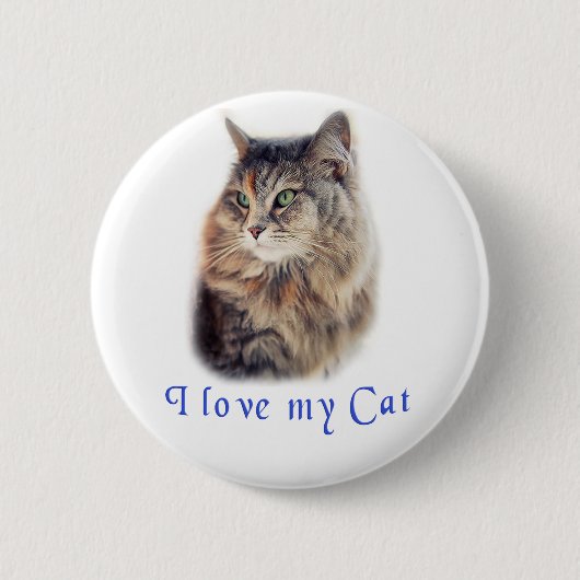 Ich Liebe meine Katze Button (Vorderseite)