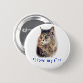Ich Liebe meine Katze Button (Vorne & Hinten)