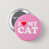 Ich Liebe meine Katze Button (Vorne & Hinten)
