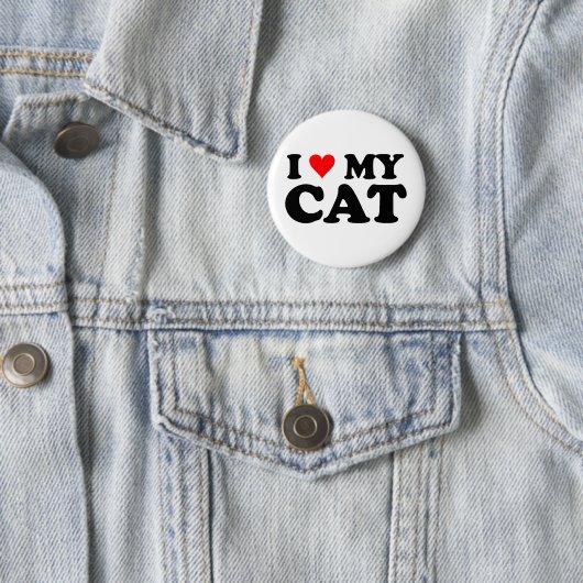Ich Liebe meine Katze Button (Beispiel)