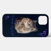 Ich Liebe meine Katze Case-Mate iPhone Hülle (Rückseite (Horizontal))