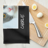 Ich Liebe meine Katze, Custom Foto - Heimtiere lie Geschirrtuch (Viertel Falte)