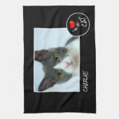 Ich Liebe meine Katze, Custom Foto - Heimtiere lie Geschirrtuch (Vertikal)