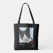 Ich Liebe meine Katze, Custom Foto - Heimtiere lie Tasche (Rückseite)
