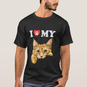 Ich liebe meine Katze Deutsche Rex Katzenbaby Lust T-Shirt