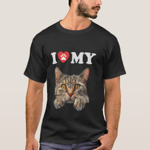 Ich liebe meine Katze Dragon Li Kitten Lustiger Ka T-Shirt